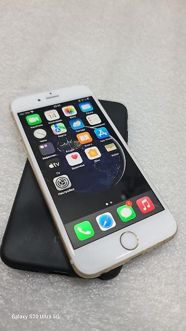 iphone 13mini: IPhone 6s, Б/у, 32 ГБ, Золотой, Чехол, 78 % — 1