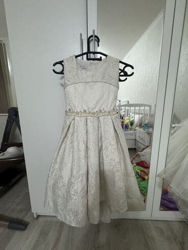 Детское платье, цвет - Бежевый, Б/у