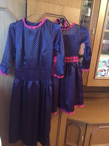 платья мама и дочь: L, цвет - Черный — 2