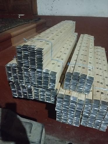 Оңдоп-түзөө жана курулуш: Деревянные рейки-метры (измерительные линейки) в пачке-100штук - — 2