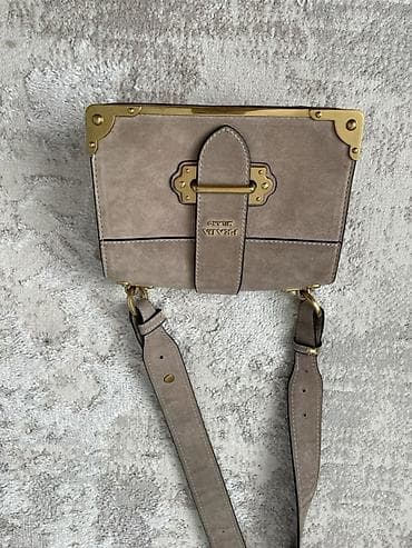 Классические сумки: Сумка Prada оригинальная, замша, бежево‑тауповый цвет. - Форма — 1