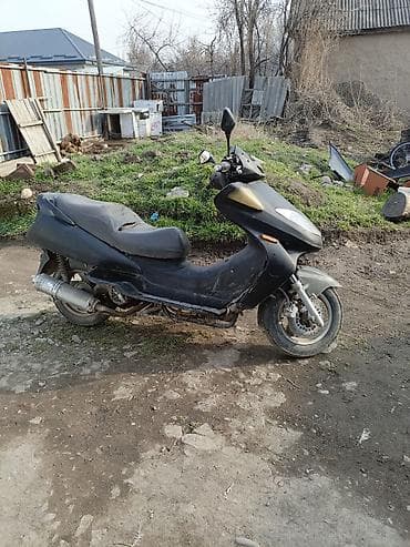 мото мапед: Скутер/макси-скутер черного цвета. Особенности: - Пластиковый обвес с — 4