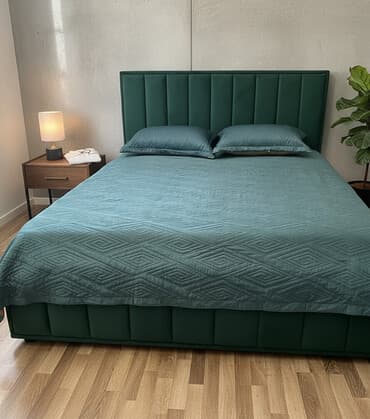 Двуспальная кровать, Новый, С матрасом, длина - 2000 см