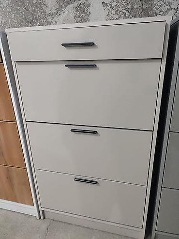 стол раскладушка: Тумба и подставка для обуви, Другой материал, цвет - Серый — 1