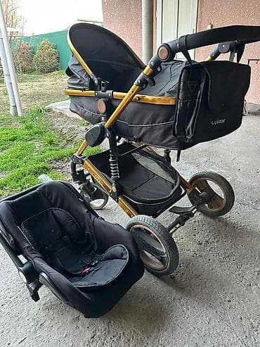 военная одежда: Коляска, Другой бренд, цвет - Черный, Б/у, Самовывоз — 1