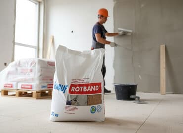 Универсальная гипсовая штукатурка Knauf Rotband в мешках по 30 кг