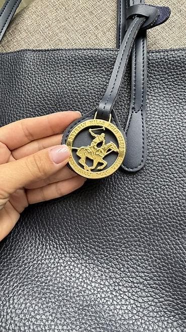 Бижутерия: Сумка-шопер US POLO ASSN Б/У в отличном состоянии - Материал — 2