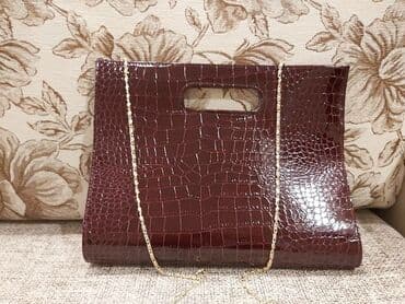 Наручные часы: СУМКА-КЛАТЧ НОВЫЙ ЛАКИРОВАННАЯ ЦВЕТ БАРДОВЫЙ, 1200С — 2