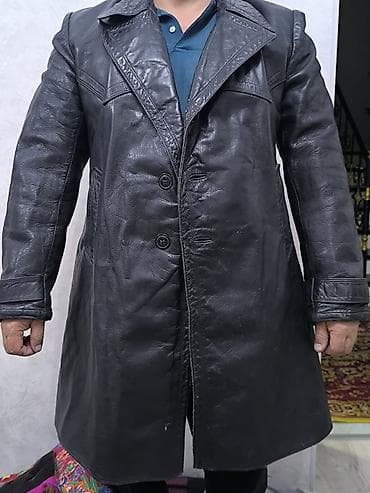 мото одежды: Мужское кожаное пальто - Материал: натуральная кожа.1975 года — 1