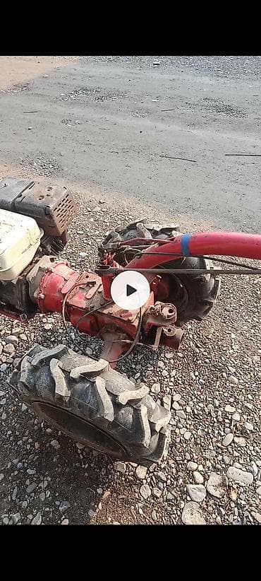 Бензиндик мотоблоктор: Мотоблок (двухколёсный трактор) с резиновыми пневмоколёсами «ёлочка» — 6