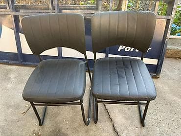 столы с колёсами: Стул для кафе, ресторанов, Железо, цвет - Черный — 1