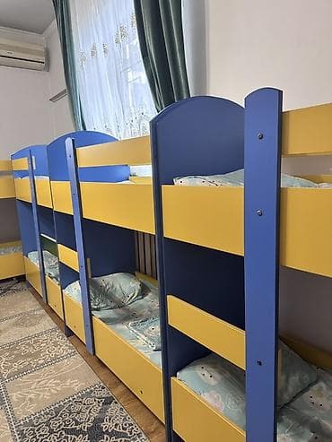 Двухъярусная детская кровать, ЛДСП, цвет - Синий