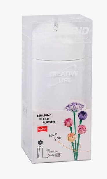 баллон гелия для шаров: Лего букет цветов с вазой (Розы, Пионы) отличный подарок для — 4