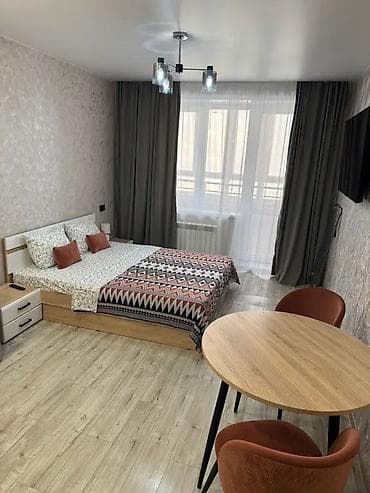 Квартиры: 1 комната, Люкс, элитка, Бишкек Парк ТРЦ, Душевая кабина, Постельное белье, Кондиционер — 9