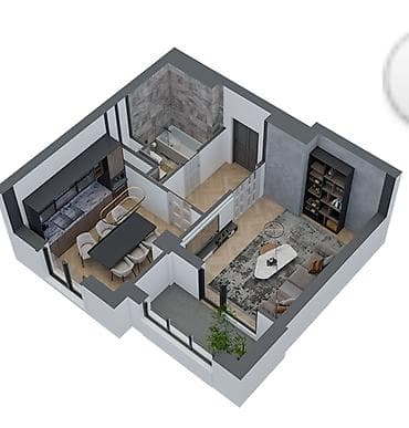 каракол кыймылсыз мулк: 1 бөлмө, 39 м², Элитка, 2 кабат, Даяр ПСО (өзү оңдоп түзөтүп бүтүү үчүн) — 6
