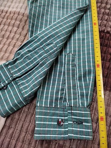 турецкую рубашку для мальчика: Рубашка, цвет - Зеленый, Б/у — 2