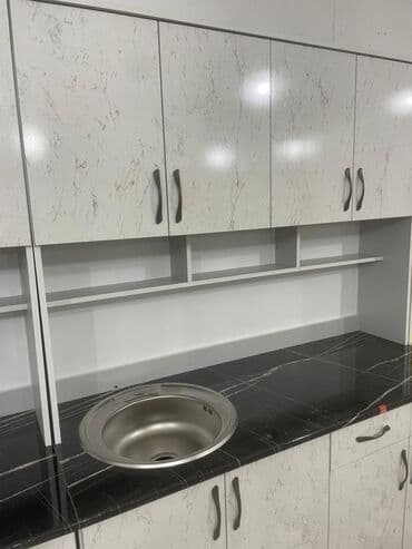 кухонный бувет: Кухонный гарнитур, Новый, цвет - Белый, ДСП, Бесплатная доставка — 6