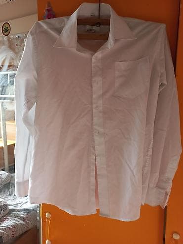 Мужская рубашка, L, Uniqlo, Б/у, цвет - Белый, Самовывоз