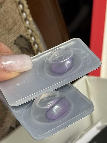 Жеке буюмдар: Цветные линзы последние цвета .Цветные 500сом . Линзы серо голубые для — 3