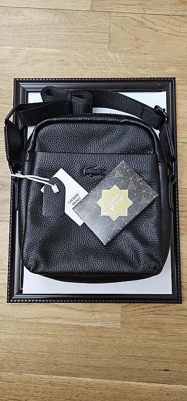 hoco y7: Мужская сумка через плечо Lacoste (Барсетка) Отличный подарок мужчине — 5