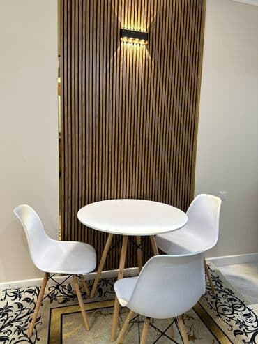 кухонный стол и стулья купить недорого: Кухонный стол и стул, Новый, Платная доставка, цвет - Белый — 5