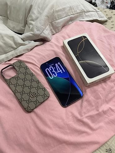 IPhone 16 Pro Max, Б/у, 256 ГБ, Natural Titanium, Защитное стекло, Чехол, Коробка, 92 %