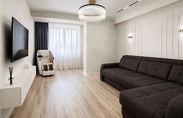 Квартиры: 2 комнаты, 76 м², Асанбай мкр Элитка, 13 этаж, Дизайнерский ремонт — 1