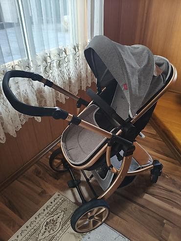 детская коляска 2 в 1: Коляска, Avery, цвет - Золотой, Б/у, Самовывоз — 2