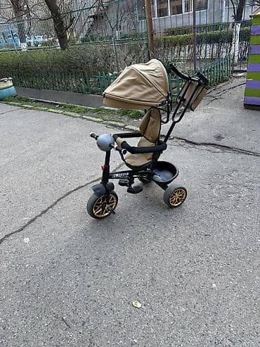 палатка зонтик: Детский транспорт: 1) Трёхколёсный велосипед с родительской ручкой и — 3