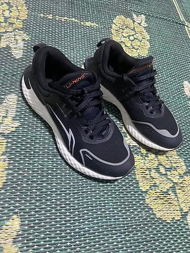 Кроссовки LI-NING (модель беговая) - Цвет: черный с серыми вставками