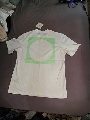 Мужская футболка, S, Calvin Klein, Новый, цвет - Белый, Бесплатная доставка