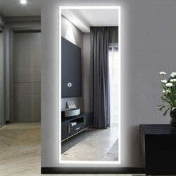 лампа для бликов: Настенное зеркало с задней подсветкой - Большой прямоугольный формат — 8