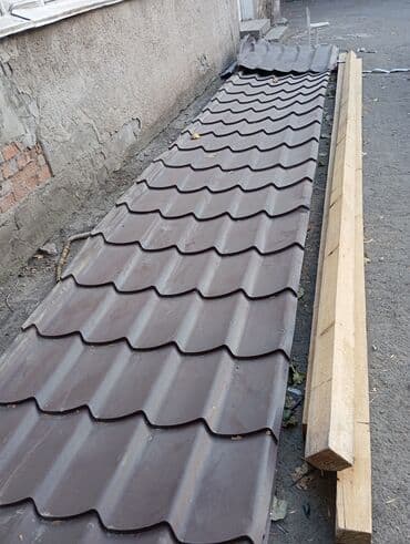 черный метал куплю: Металлочерепица коричневого цвета (профиль «волна») - Материал: сталь — 1