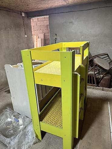 детский койноктор: Балдар үчүн эки ярустуу, Колдонулган, ЛДСП, түсү - Жашыл — 2