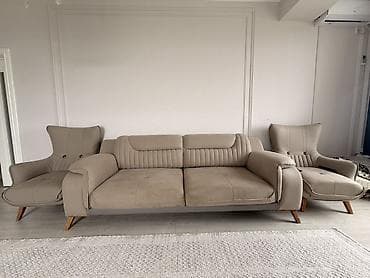 Комплект мягкой мебели, цвет - Бежевый