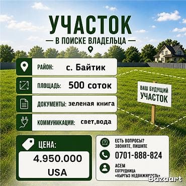 Земельные участки: 500 соток, Для сельского хозяйства, Договор купли-продажи — 1