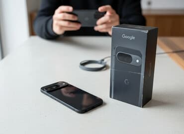 пиксель 3: Google Pixel 9, Колдонулган, 128 ГБ, түсү - Кара, 1 SIM, eSIM — 1