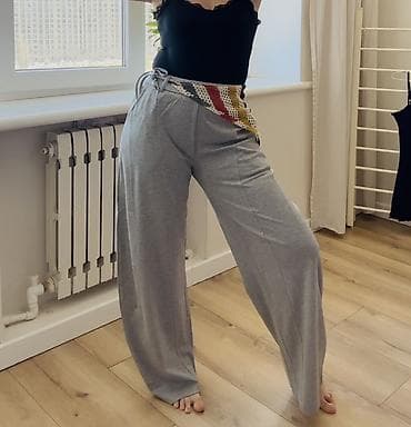 тантем: Широкие брюки багги с косынкой на поясе в комплекте 🎁 ✨размеры М, Л — 1