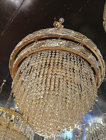 советская люстра: Каскадная хрустальная люстра в классическом стиле. - Конструкция — 1