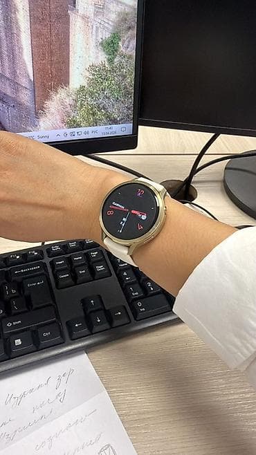 ми пад 7: Смарт-часы Garmin venu 4(круглый AMOLED-дисплей) в золотистом корпусе — 1