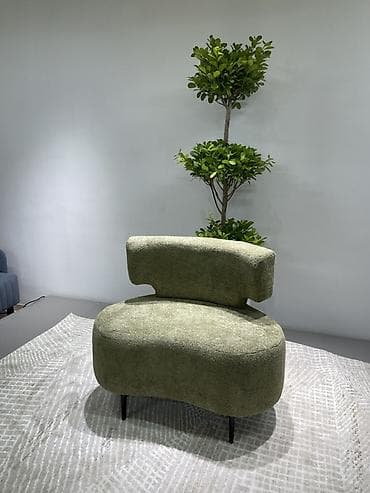 кресло бровиста: Кресло дизайнерское, безподлокотное, с асимметричным силуэтом - — 2