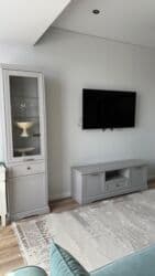 срочно связи переездом: Гарнитур для зала, Новый, Шкаф, Тумба под ТВ, МДФ, Самовывоз, Платная доставка, цвет - Серый — 2