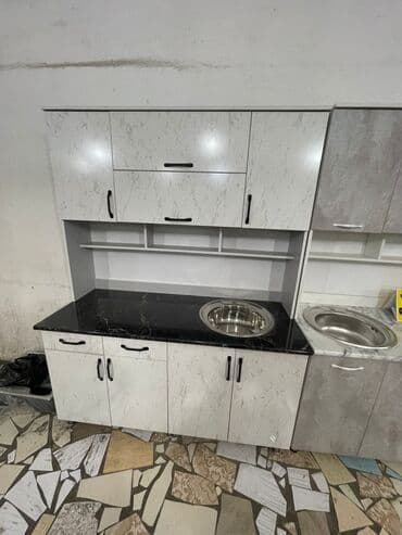 кухонный стол для маленькой кухни купить: Кухонный гарнитур, Новый, цвет - Белый, ДСП, Бесплатная доставка — 8