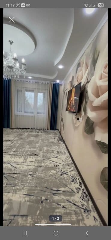 бишкек аренда квартиры: 2 комнаты, 70 м², 106 серия, 2 этаж, Евроремонт — 8