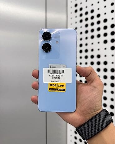 реалми с25s: Realme Note 60, Б/у, 128 ГБ, цвет - Голубой, 2 SIM — 1