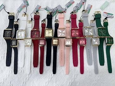 smart sensor: Квадратные наручные часы Galaxy с яркими сменными цветами ремешков — 1