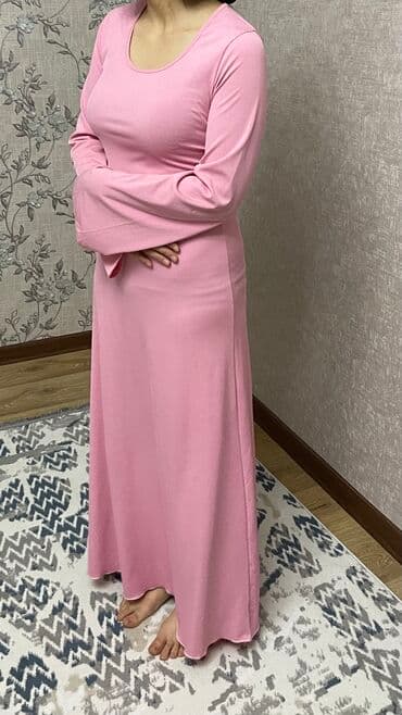 гель для сужения розовая женщина отзывы: Повседневное платье, Осень-весна, Длинная модель, Штапель, Прямое, M — 3