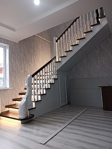 Окна и комплектующие: Деревянная лестница Для дома, Бесплатный замер, Форма лестницы: Прямая, Стиль: Классический — 7