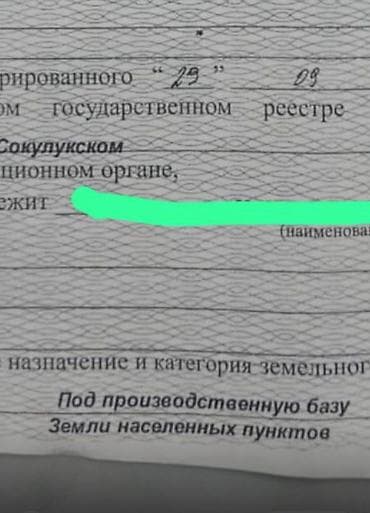Жер тилкелери: 46 соток, Бизнес үчүн, Кызыл китеп, Техпаспорт, Сатып алуу-сатуу келишими — 6