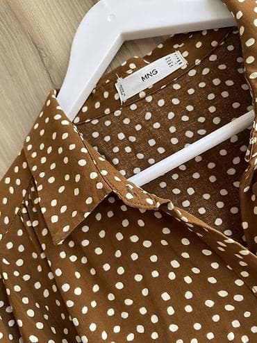 mango zara: Повседневное платье, США, Осень-весна, Длинная модель, Хлопок, Платье-рубашка, M — 2